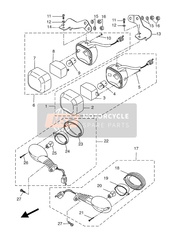 Yamaha CW50N 2012 Lumière clignotante pour un 2012 Yamaha CW50N